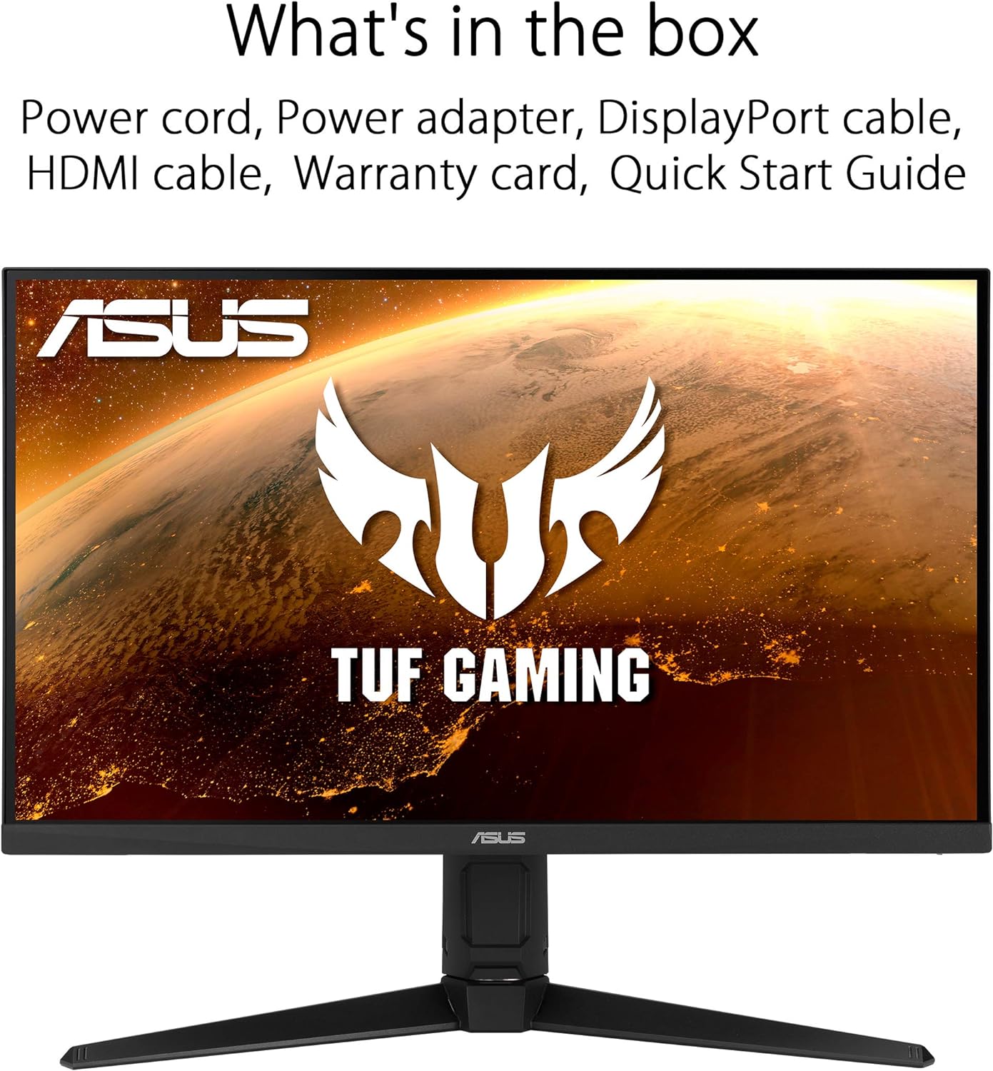 ASUS TUF Gaming 27 1080P Monitor - Full HD, 165Hz (Supports 144Hz), 1ms, Extreme Low Motion Blur, FreeSync Premium, Shadow Boost, Eye Care, HDMI, DisplayPort, Tilt Adjustable - VG277Q1A,Black